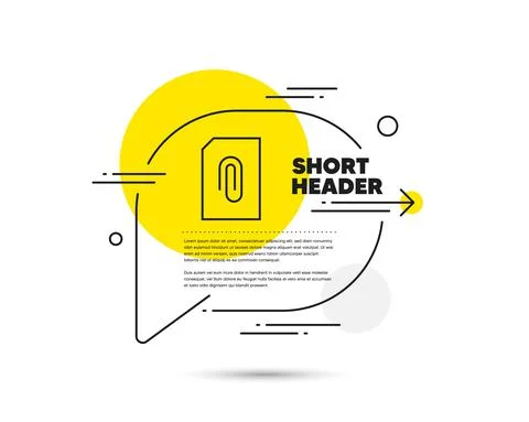 Attach Document line icon. File sign. Vector Stock Illustration