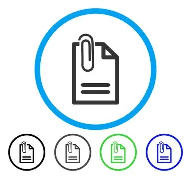 Attach Document Rounded Vector Icon イラスト素材