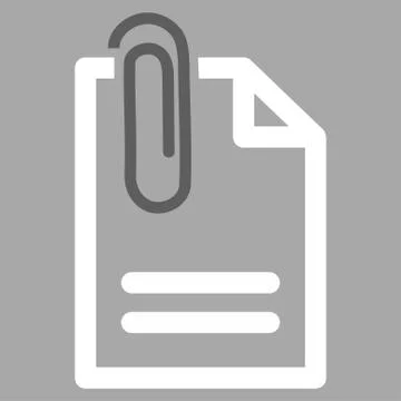 Attach Document Vector Icon Stock Illustration