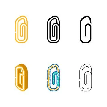 Attach file color icon vector diversity 스톡 일러스트
