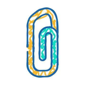 Attach file icon doodle illustration イラスト素材