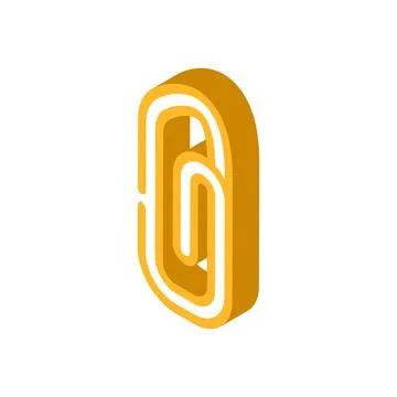 Attach file isometric icon vector illustration Illustrazione stock