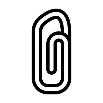 Attach file line icon vector illustration Stock Illustration