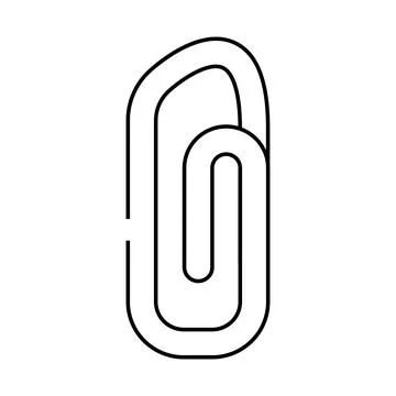 Attach file line icon vector illustration Stock Illustration