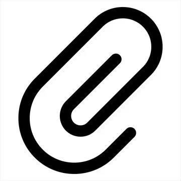 Attach glyph icon vector illustration isolated on white background Stock Illustration