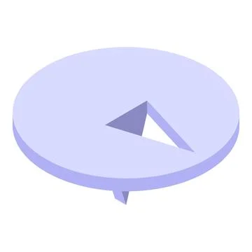 Attach metal pin icon isometric vector. Clamp tool object Stock Illustration