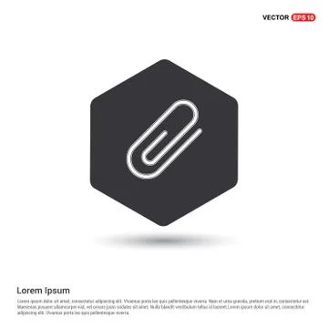 Attach paper clip icon Stock Illustration