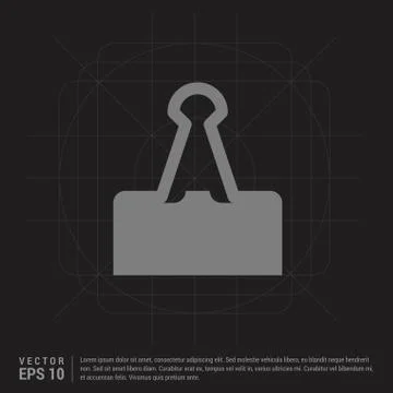 Attach Paper Icon - Black Creative Background Stock Illustration