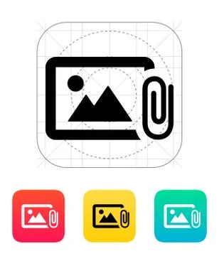 Attach photo icon Stock Illustration