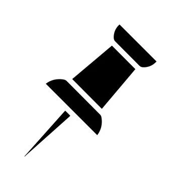 Attach pin icon. Stock Illustration
