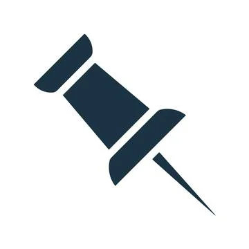 Attach pin icon. Stock Illustration