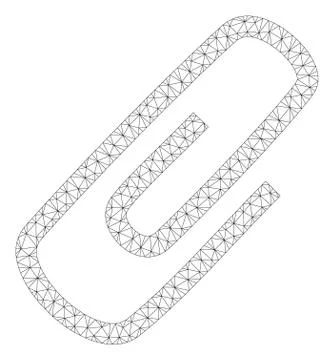Attach Polygonal Frame Vector Mesh Illustration Stock Illustration
