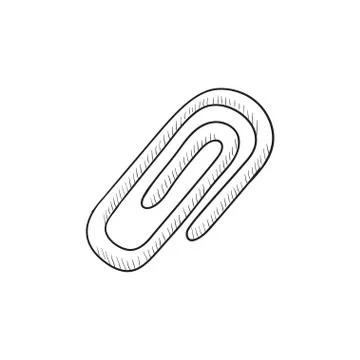 Attach symbol sketch icon Illustrazione stock