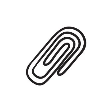 Attach symbol sketch icon Stock Illustration