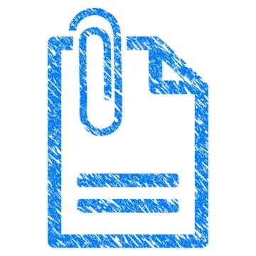 Attached Document Grunge Icon Illustrazione stock