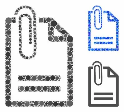 Attached document Mosaic Icon of Spheric Items Stock Illustration