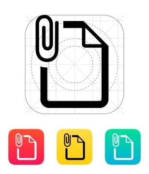 Attached file icon Stock Illustration