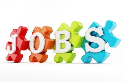 Attached jigsaw pieces Stock Illustration