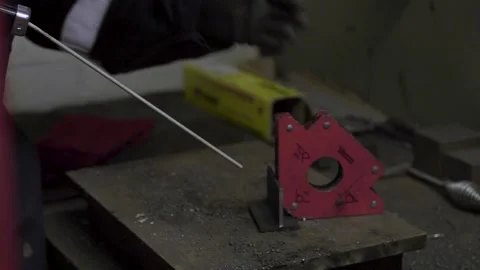 Attaching End of Solder Iron Stock Footage 151427211