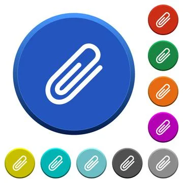 Attachment beveled buttons Stock Illustration