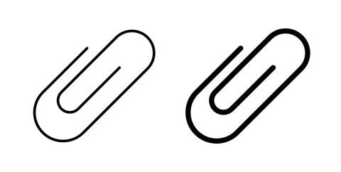 Attachment clip icon vector art Illustrations Stock Illustration