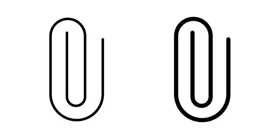 Attachment clip icon vector design illustrations Stock Illustration