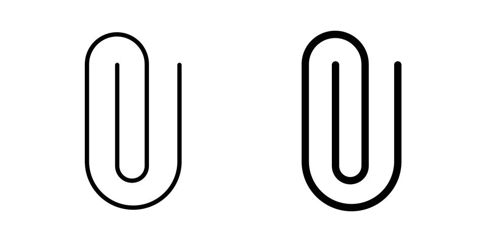 Attachment clip icon vector editable eps10 Stock Illustration