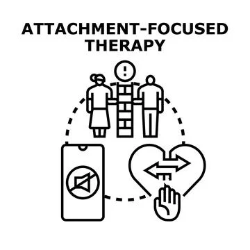 Attachment focused therapy concept for relationship problems 스톡 일러스트