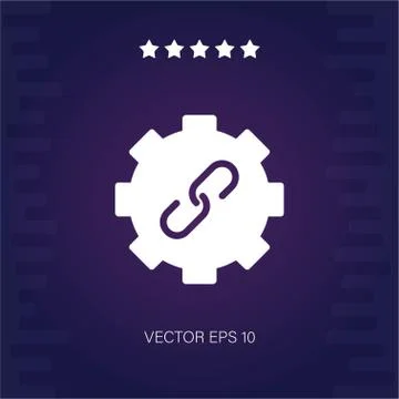 Attachment settings one vector icon Illustrazione stock