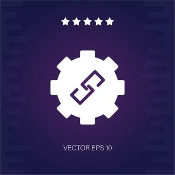 Attachment settings two vector icon Stock Illustration