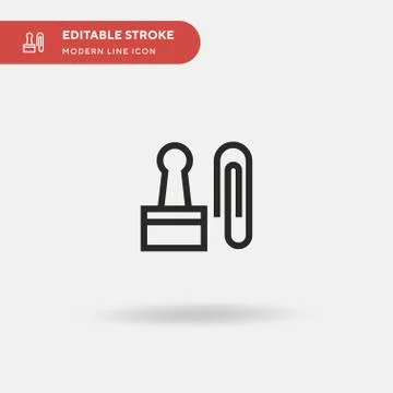 Attachment Simple vector icon. Illustration symbol design template for web mo Stock Illustration