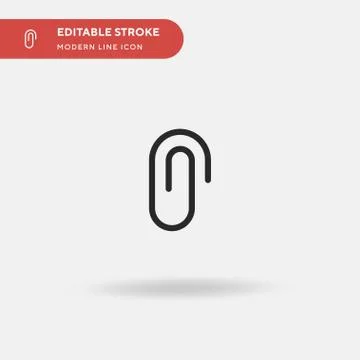 Attachment Simple vector icon. Illustration symbol design template for web mo イラスト素材