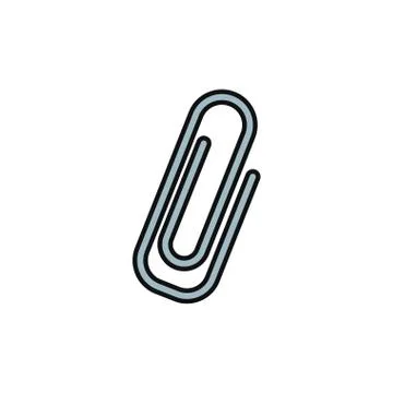 Attachment social media internet flat line style Stock Illustration