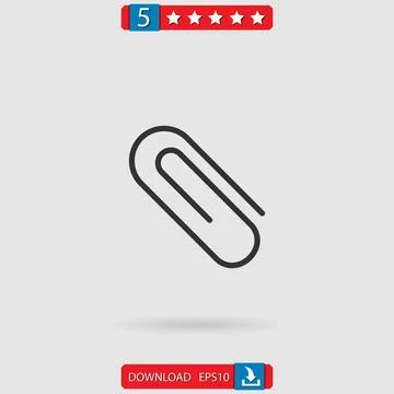 Attachment vector icon Stock Illustration