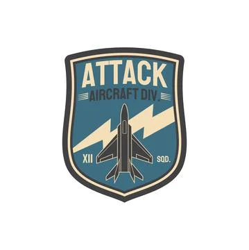 Attack aircraft division, fighter plane army squad Stock Illustration