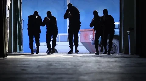 Attack and capture SWAT Stock Footage 48058414