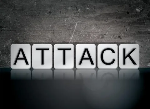 Attack Concept Tiled Word Stock Illustration