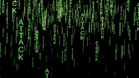Attack data code matrix style Stock Footage 117001522