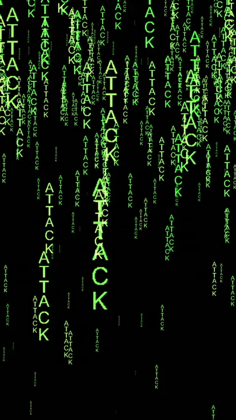 Attack data code matrix style Stock Footage 221490974
