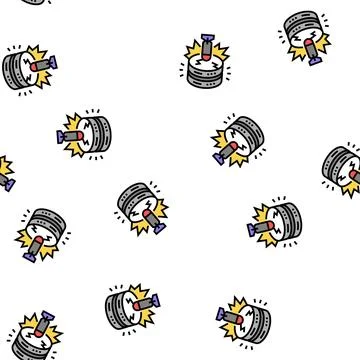 Attack database vector seamless pattern Illustrazione stock