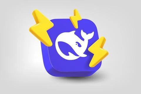 Attack on Deepseek service concept. Vector editorial illustration. TURKEY, .. Stock-Illustration