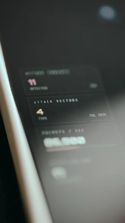 Attack Directions counter live data, ethical hacking concept Stock Footage 331130245