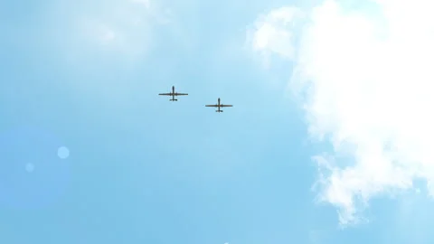 Attack Drones Swarm in Formation, Drone View 스톡 동영상 318083641