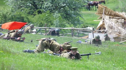 In attack Stock Footage