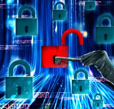 Attack by hacker Stock Photos