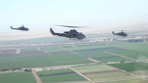 Attack Helicopter gives close air support Video stock 60621802