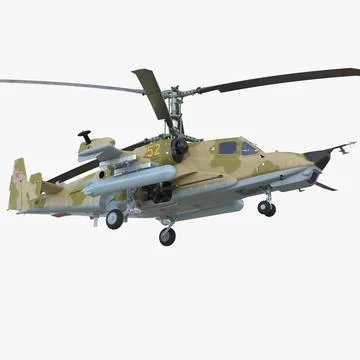 Attack Helicopter Kamov KA-50 Black Shark 3D Model