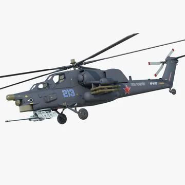 Attack Helicopter MI-28H Havoc 3D Model