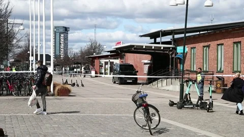 Attack, Linköping central station Stock Footage 194703557
