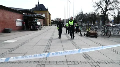 Attack, Linköping central station Stock Footage 194703603